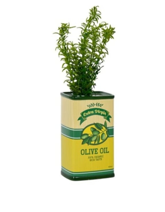 Retro Olive Oil Drum Ceramic Vase