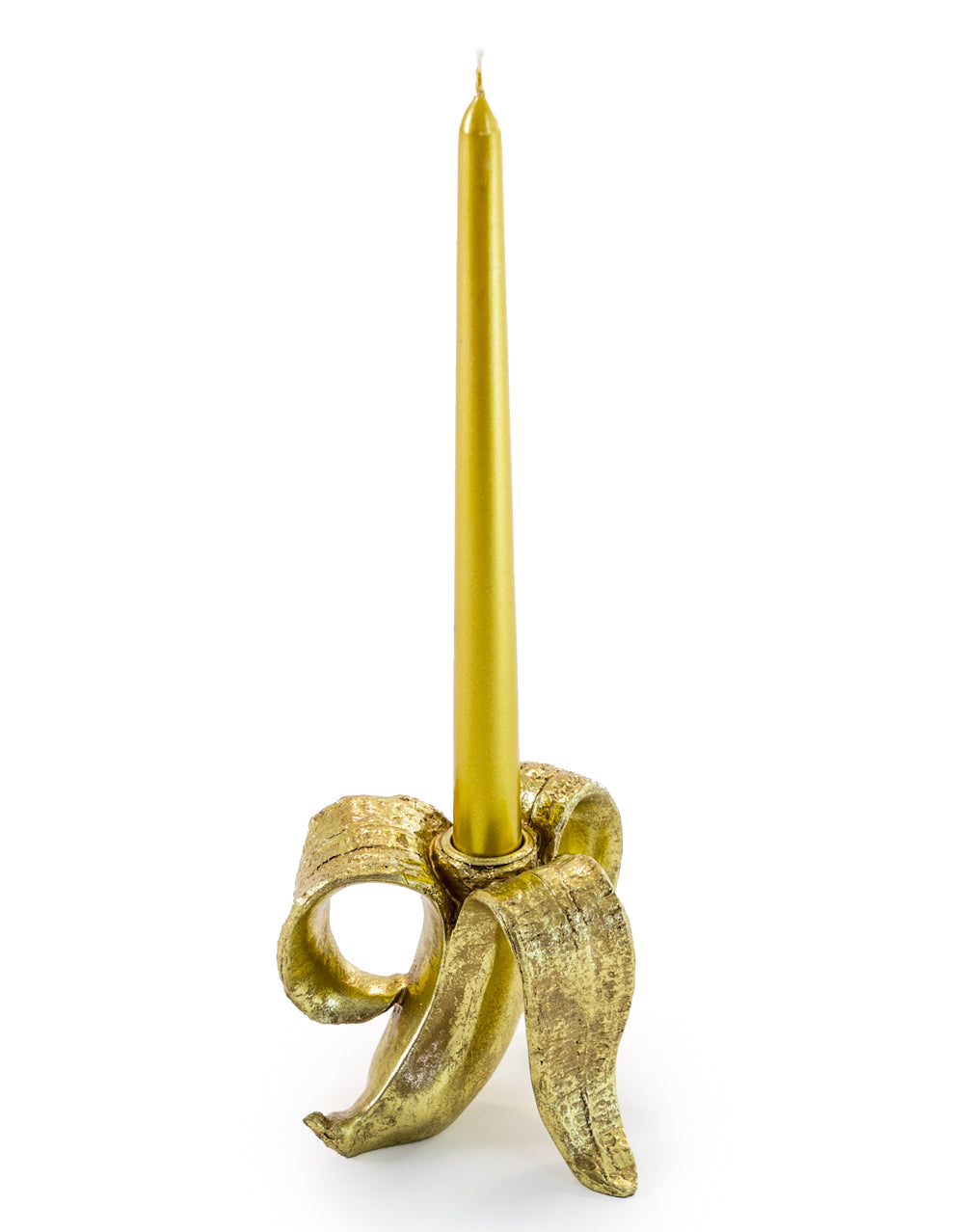 Gold Glam Peeled Banana Candle Holder