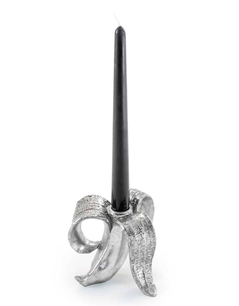 Silver Glam Peeled Banana Candle Holder