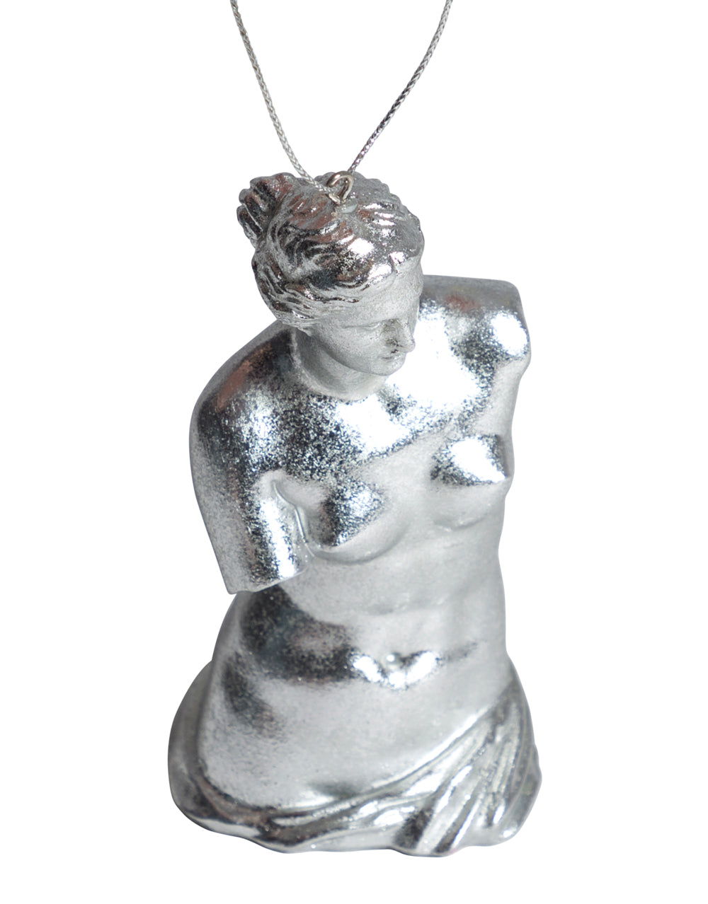 Set of 8 Silver Leaf Venus De Milo Hanging Decoration