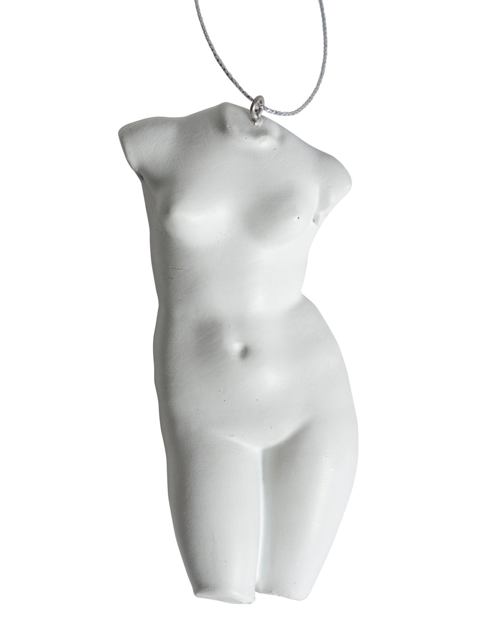 Set of 8 White Female Torso Hanging Decoration