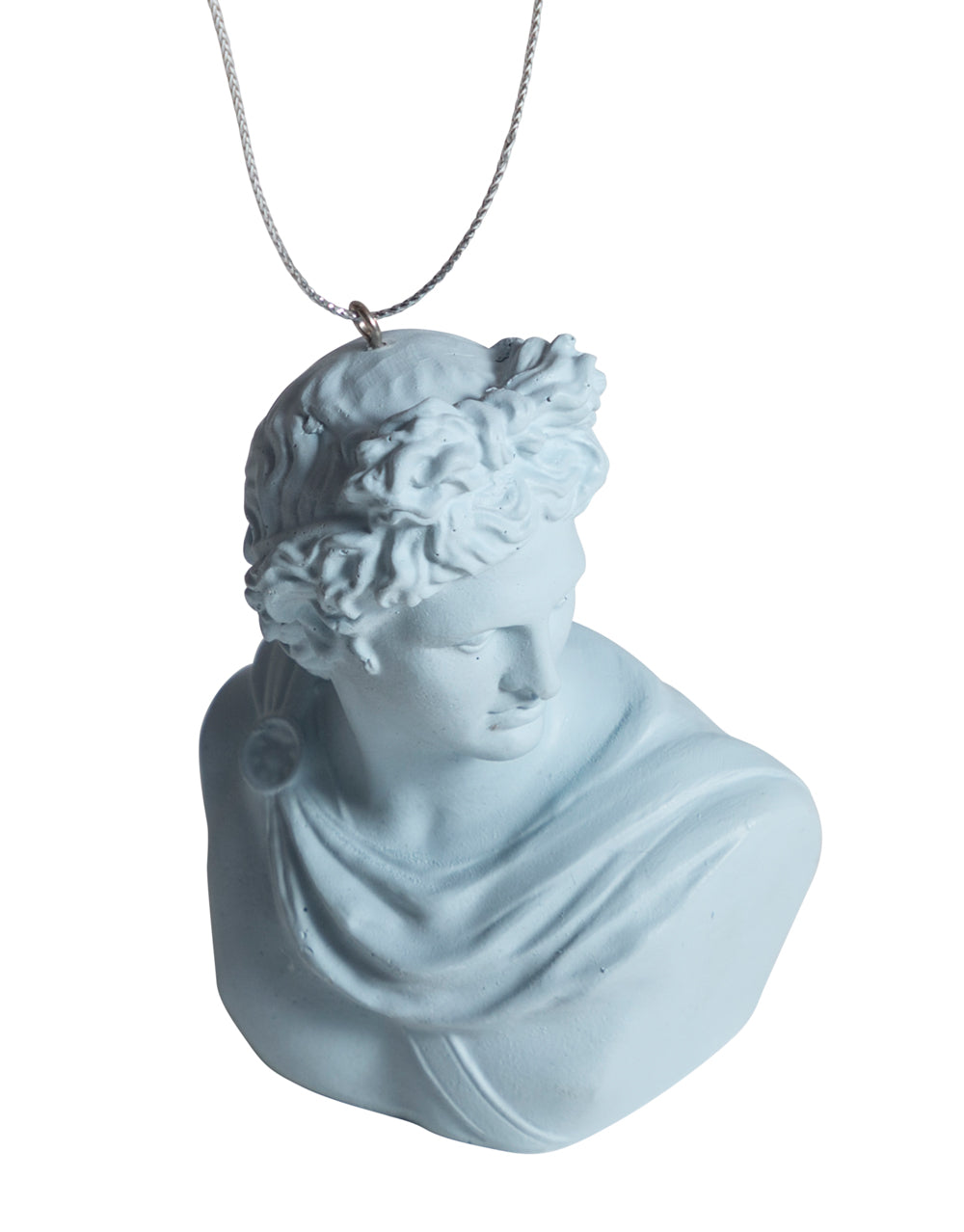 Set of 8 Blue Apollo Bust Hanging Decoration