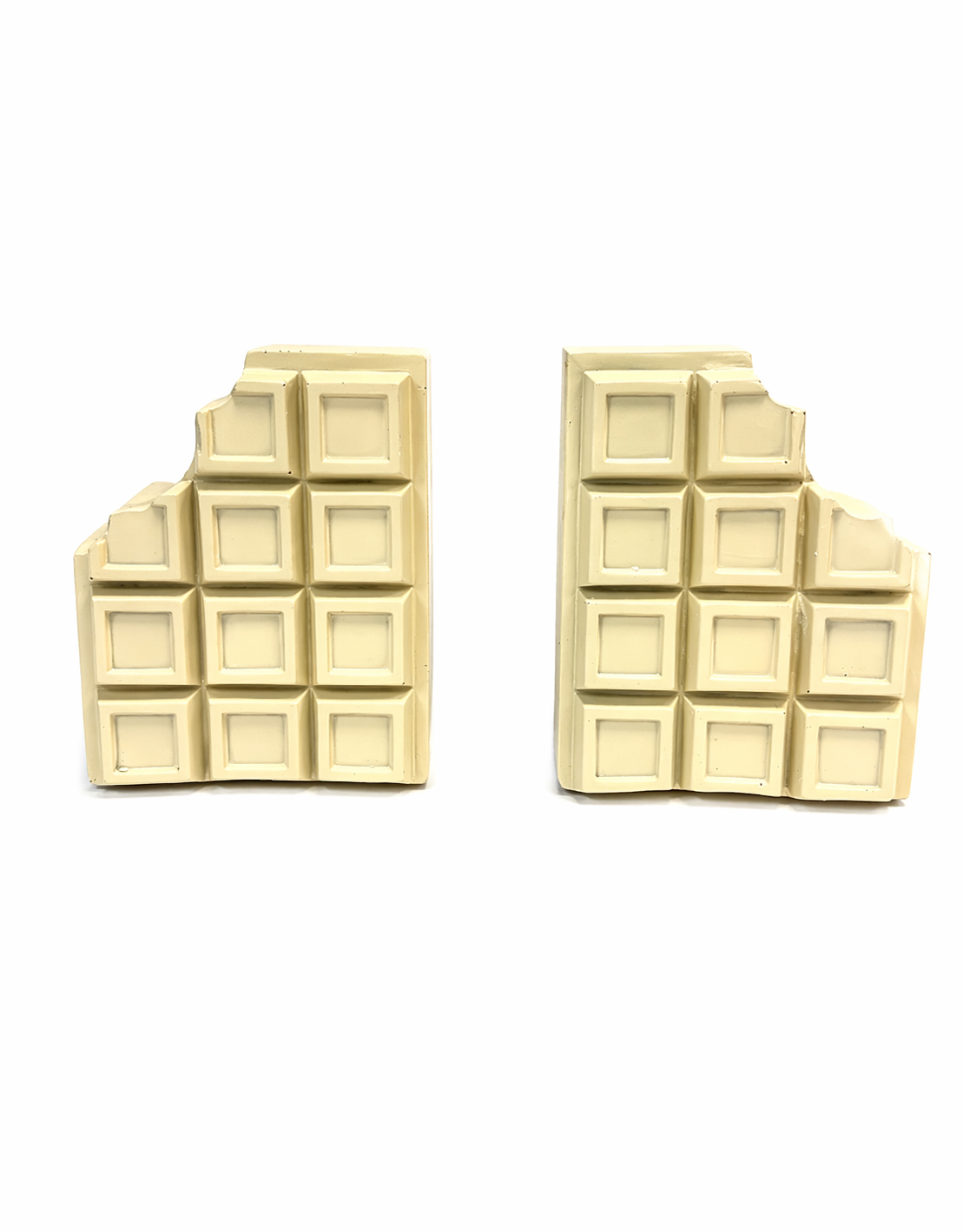 Set of White Chocolate Bars Bookends