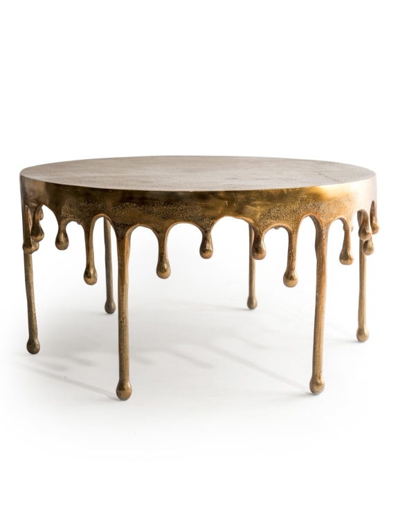 Gold 'Dali' Drip Aluminium Coffee Table