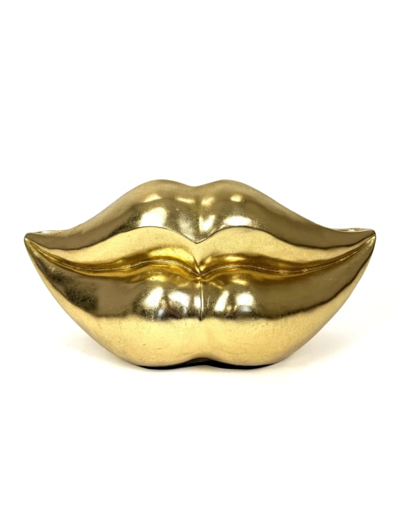 Extra Large Gold Lips Planter