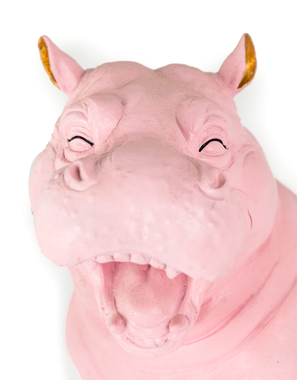 Pale Pink Laughing Hippo Figure