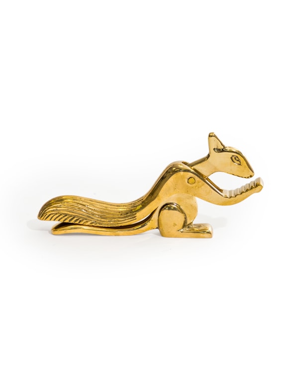 Polished Brass Squirrel Nutcracker