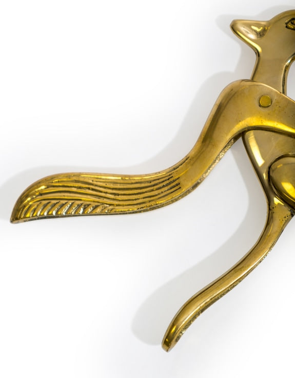 Polished Brass Squirrel Nutcracker