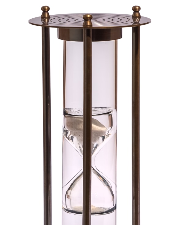 Large Antique Bronze Suspended Sand Timer