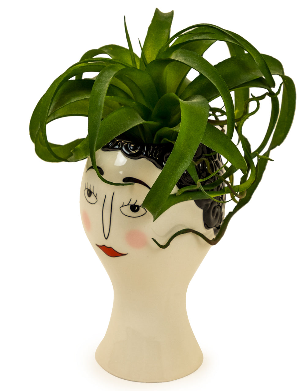 Ceramic Doodle Woman's Blush Face Vase