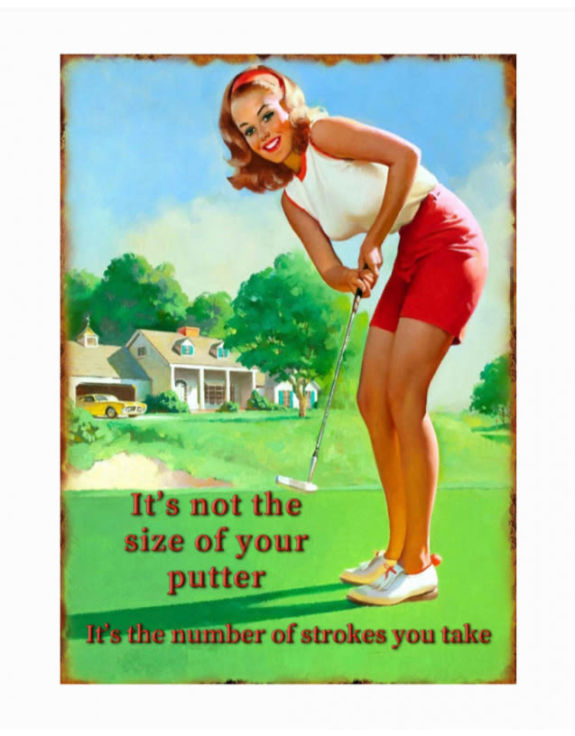 "Golf Putter" Large Retro Metal Wall Sign