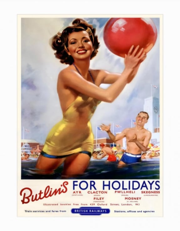 "Holiday" Large Retro Metal Wall Sign