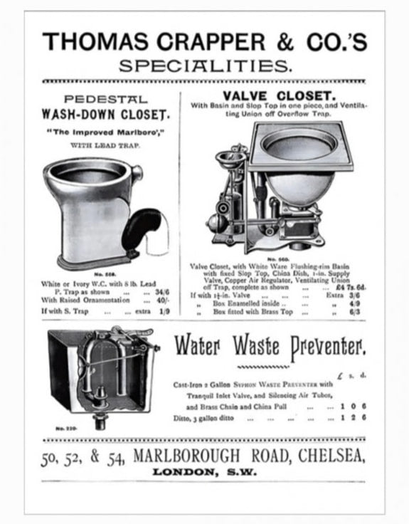 "Thomas Crapper" Retro Metal Wall Sign