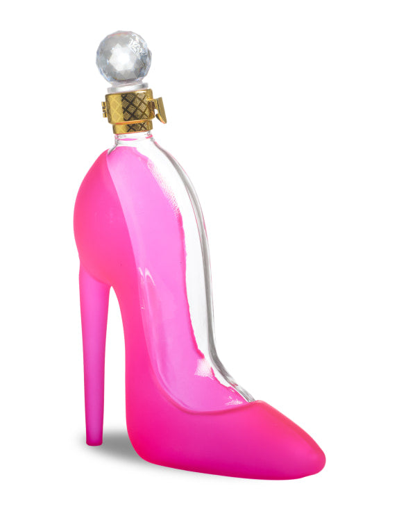 Pink high-heeled shoe-shaped decanter 