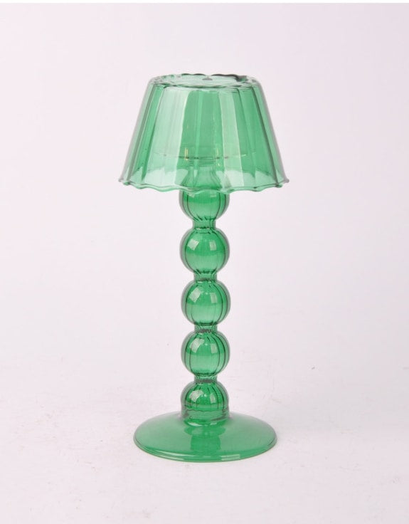 Green Multi Ball Lamp-Style Glass Tealight Holder