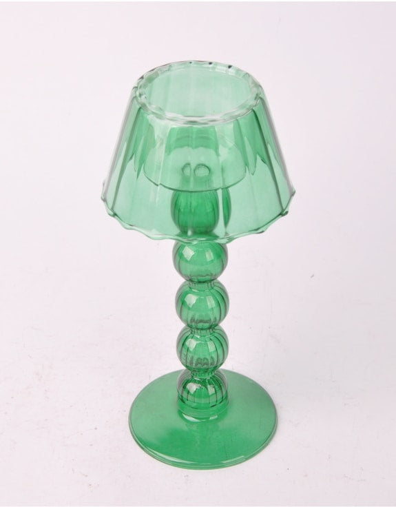 Green Multi Ball Lamp-Style Glass Tealight Holder