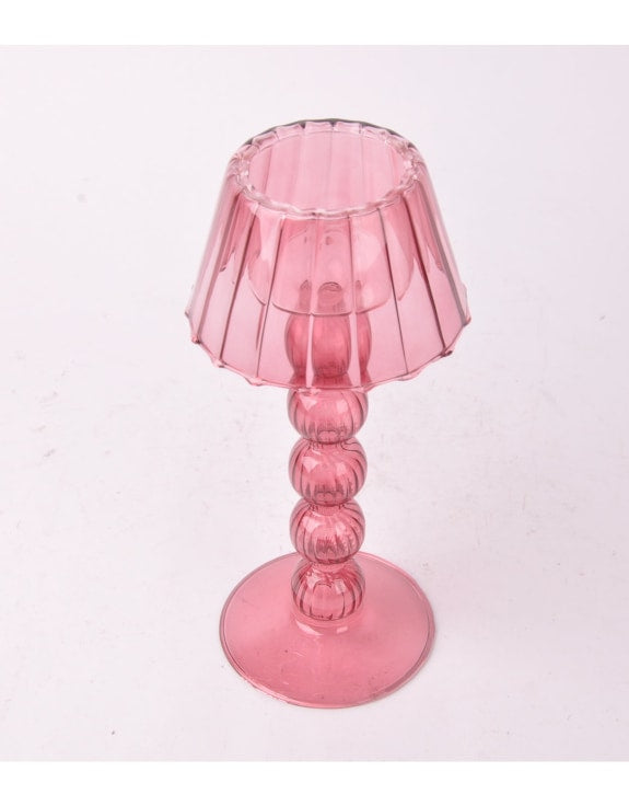 Pink Multi Ball Lamp-Style Glass Tealight Holder