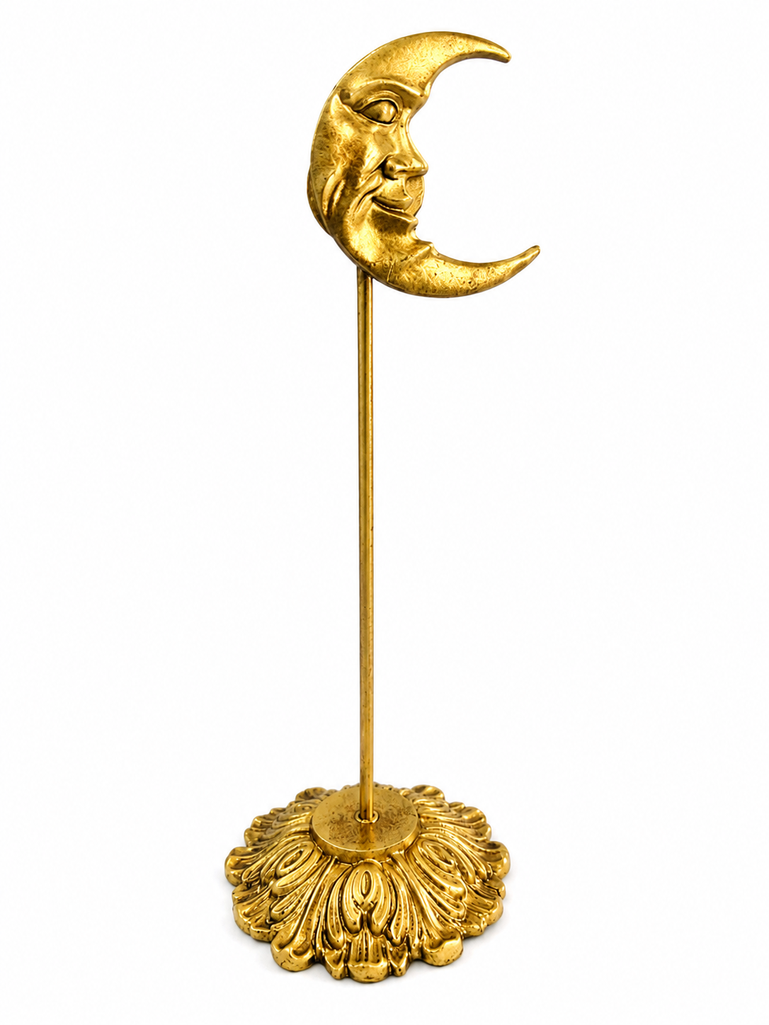 Gold "Moon" Magnetic Card / Photo Holder on Stand