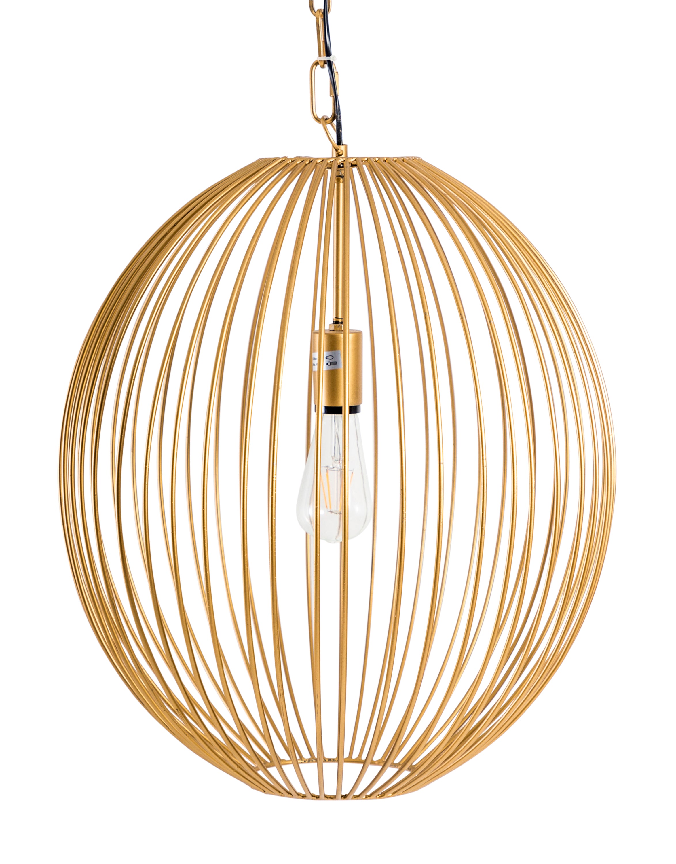 Extra Large Gold Wire Sphere Ceiling Pendant