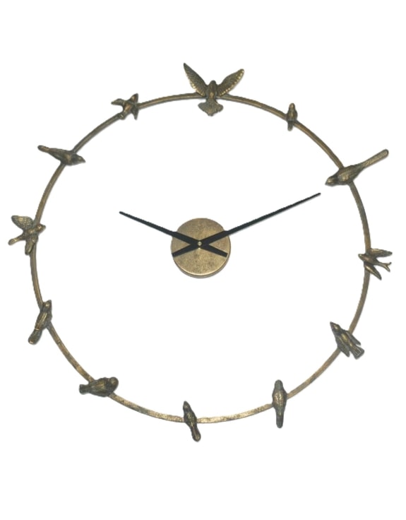 Large Bird Bath Wall Clock