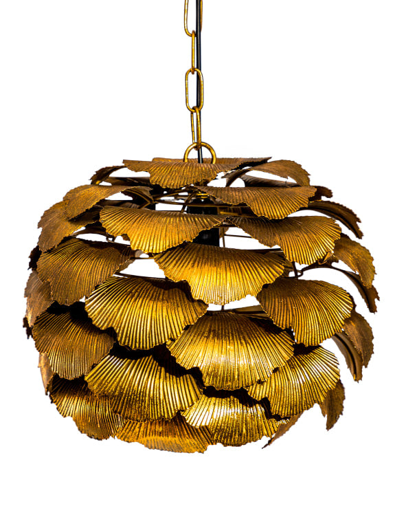Gold Gingko Leaf Ceiling Pendant