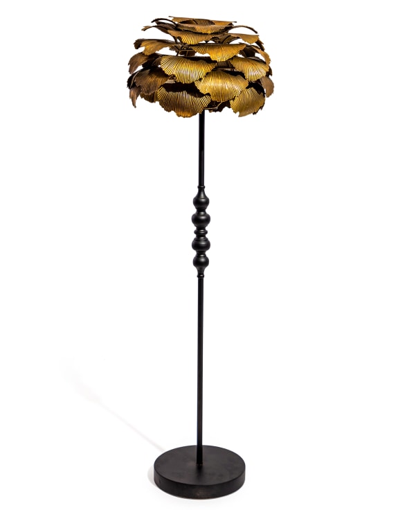 Gold Gingko Leaf Floor Lamp