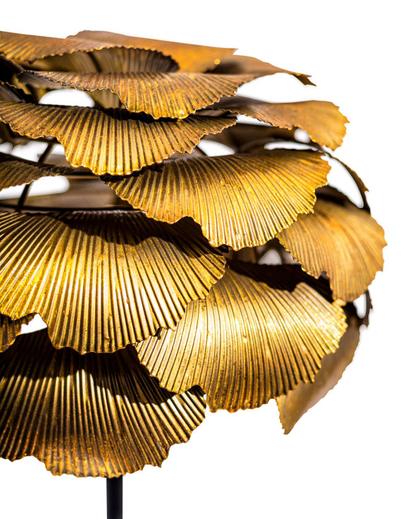 Gold Gingko Leaf Floor Lamp
