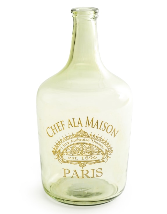 Large Green Glass Bottle/ Vase