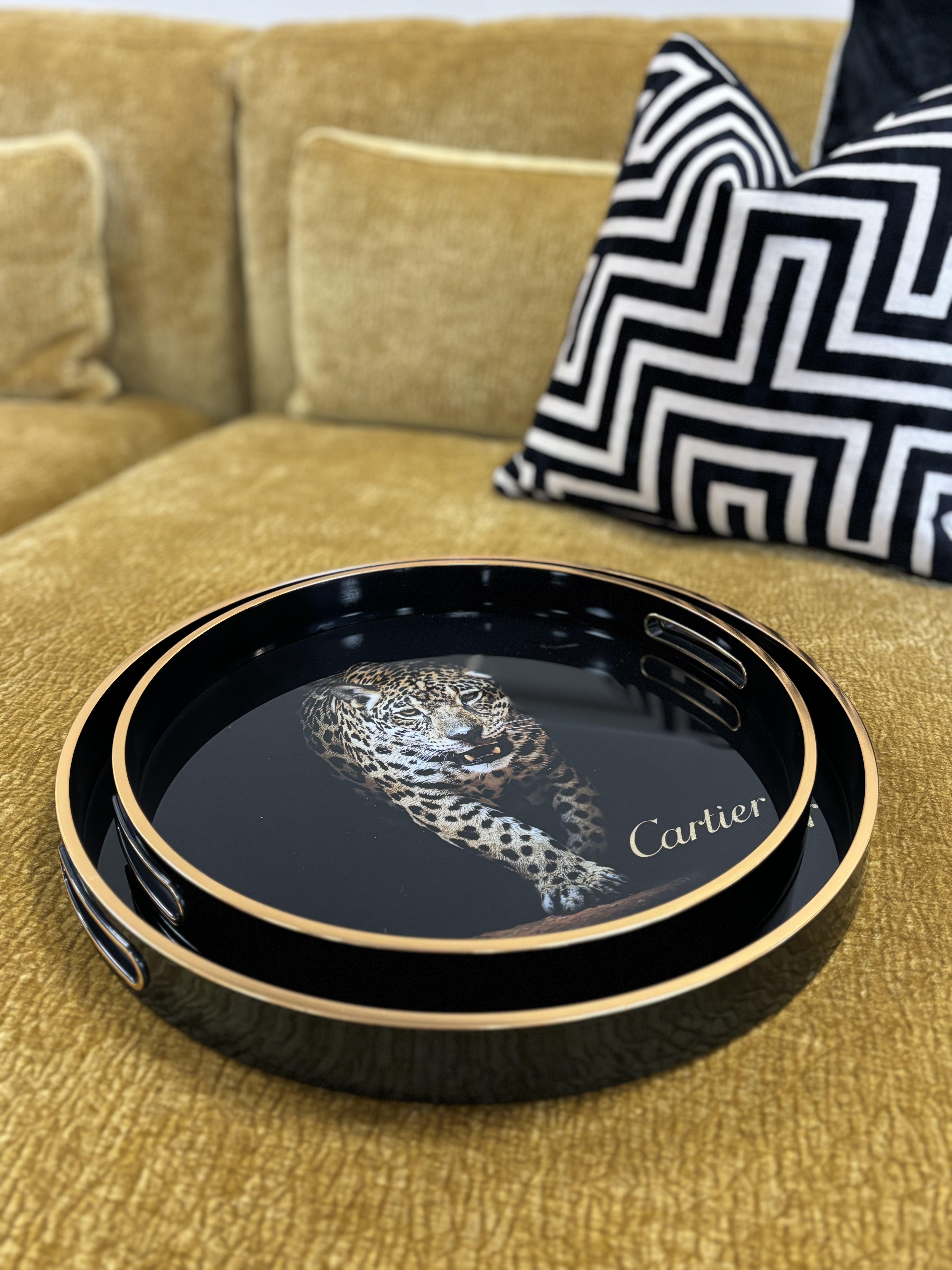 Set of 2 Cartier Round Trays