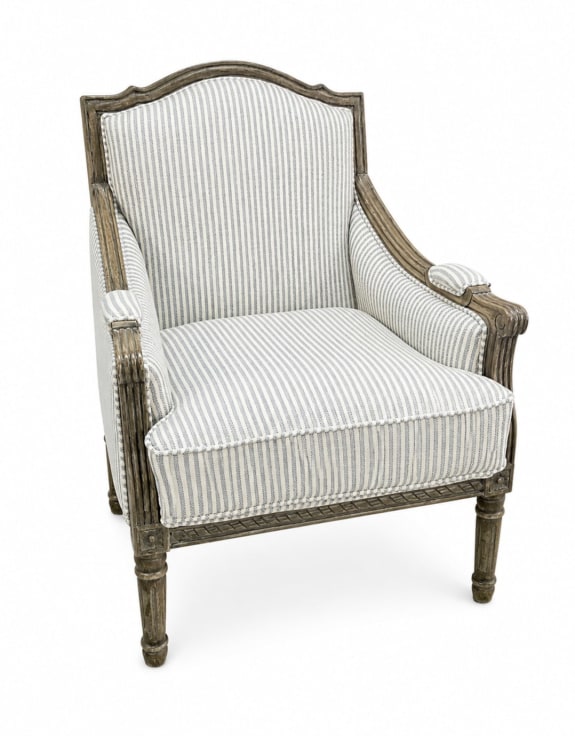 French style chair with striped pattern 