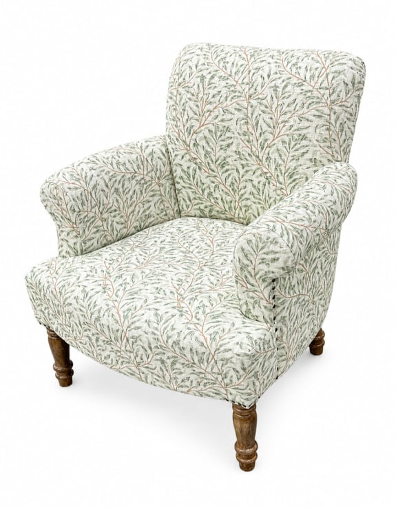Arm chair in William Morris Willow print fabric 