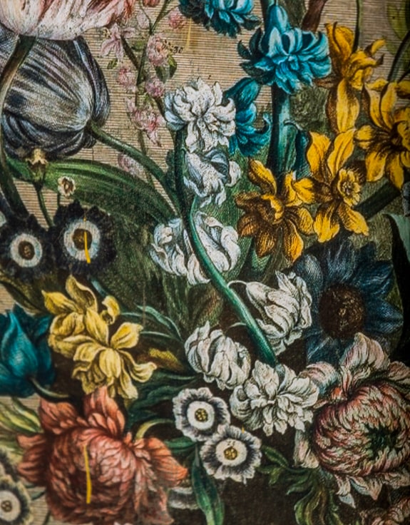 Set of 2 Antiqued Boho Floral Wall Prints