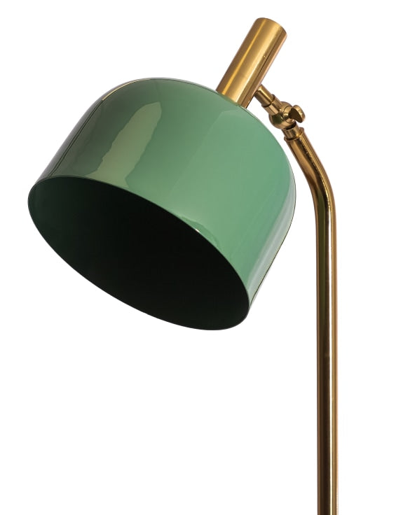 Slim Green & Gold Floor Lamp