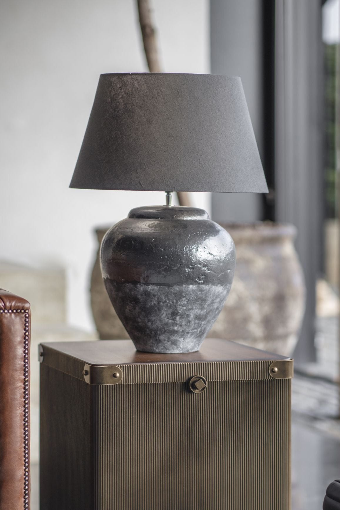Sienna Black Terracotta Table Lamp
