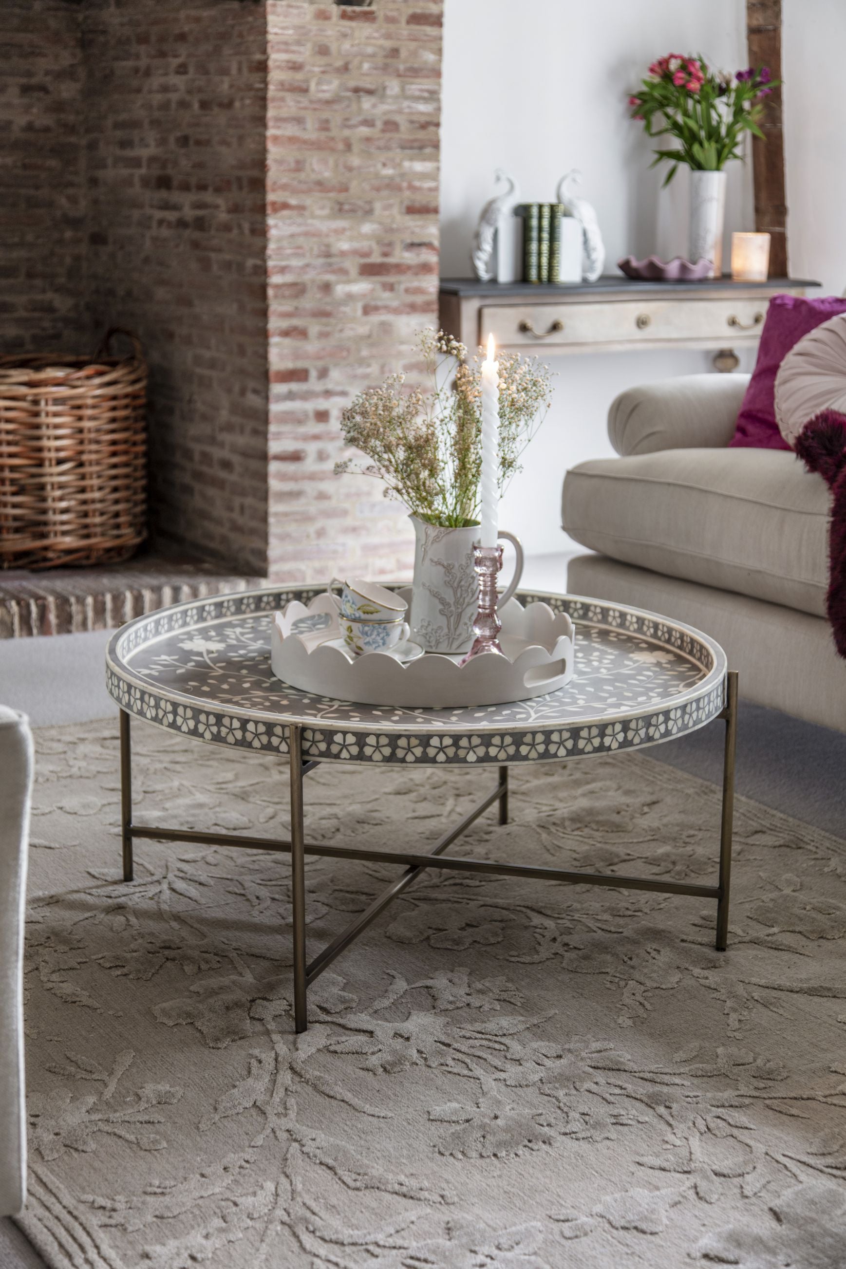 Laura Ashley Grey Epsley Coffee Table
