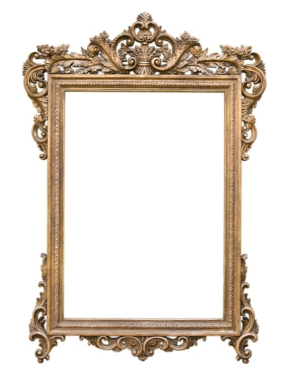 Gold Baroque Floral Mirror
