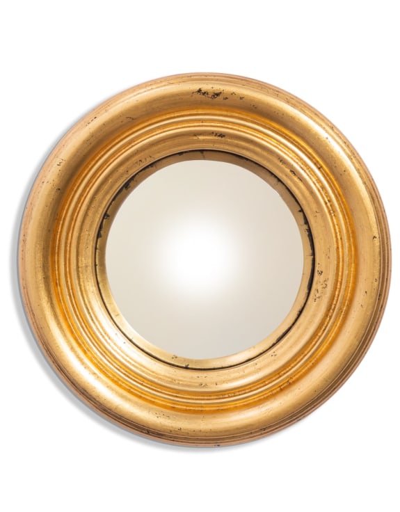Round Gold 25cm Convex Mirror