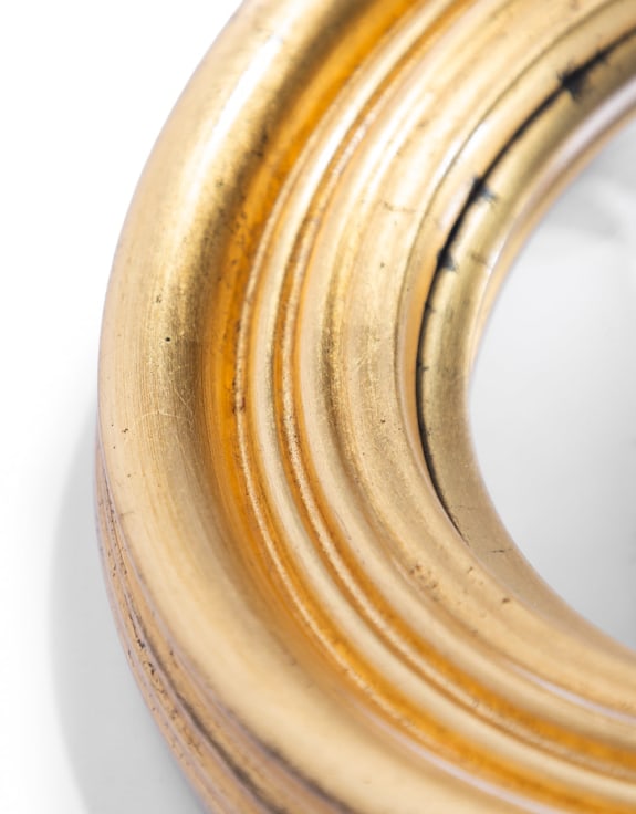 Round Gold 25cm Convex Mirror