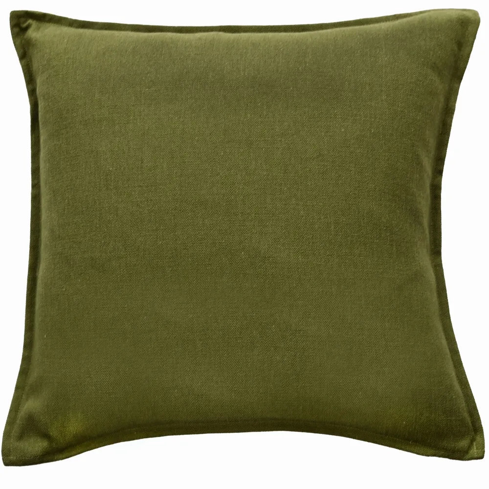 Set of 2 Large Tia Olive Green Cushions