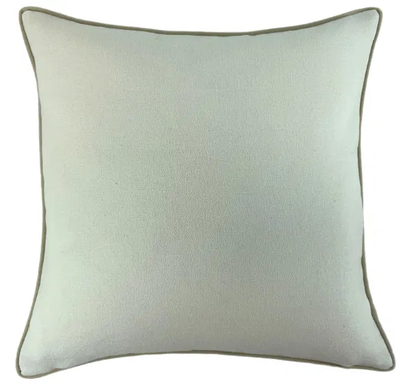 Cream cushion with natural piping 