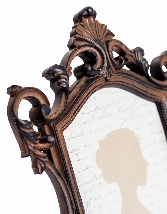 Ornate Baroque Antique Bronze Photo Frame 5x7"