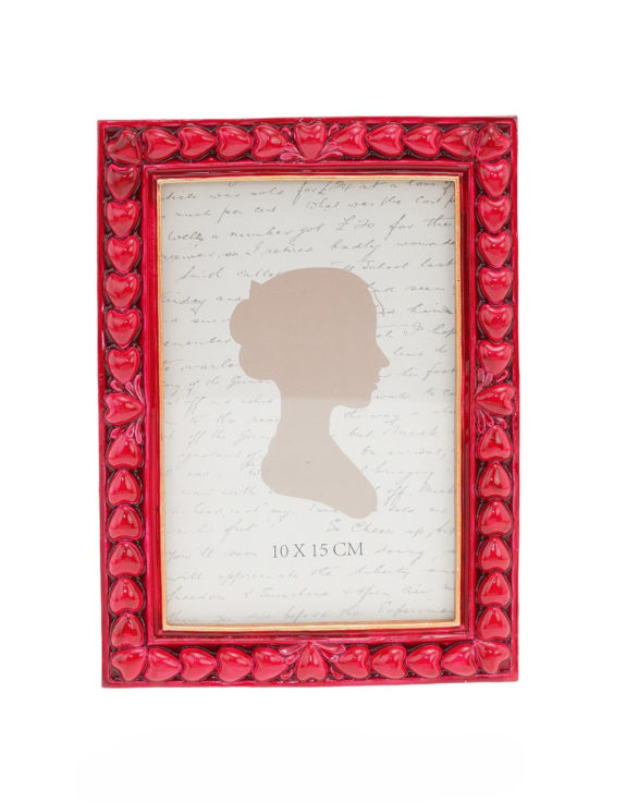 Red Gloss Multi Heart 4x6" Photo Frame