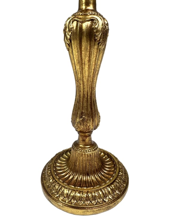 Large Antique Gold Empire Candlestick