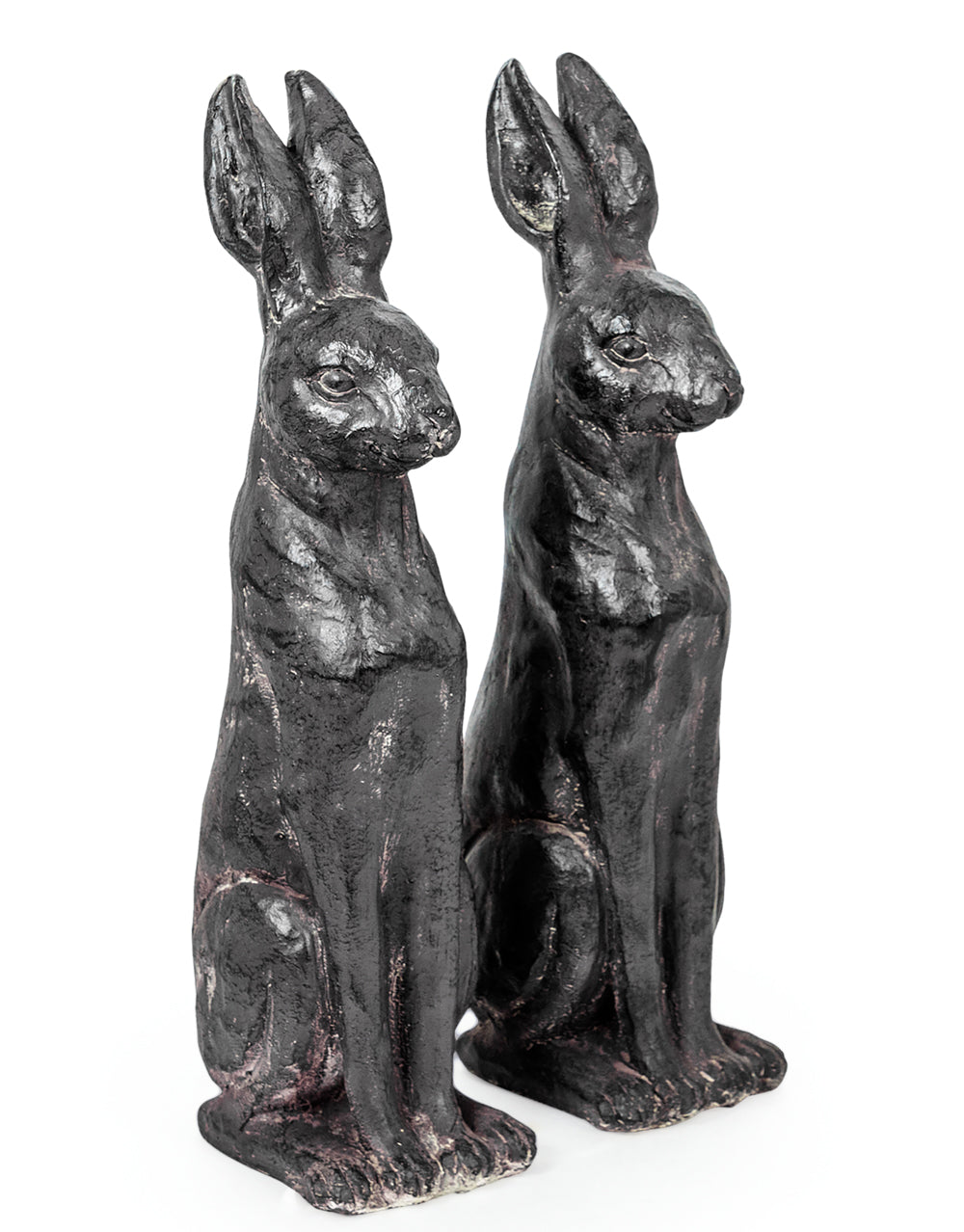 Pair of Small Rustic Rabbit Figures