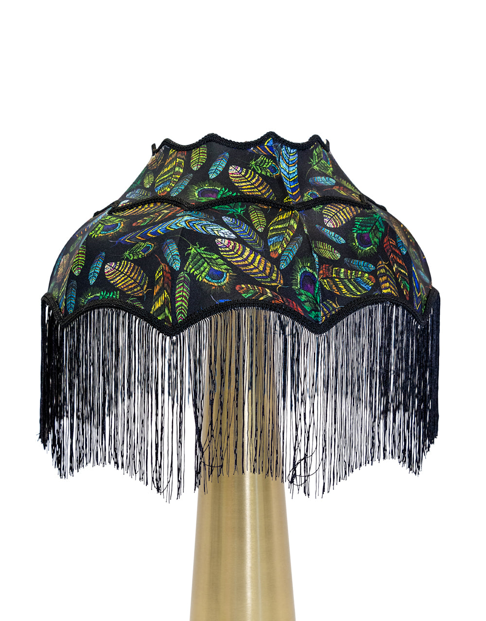 Large Feather Design Frilled Lamp Shade