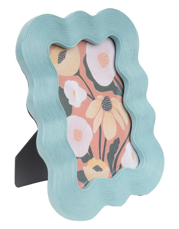 Aqua Blue Wave 4x6" Photo Frame