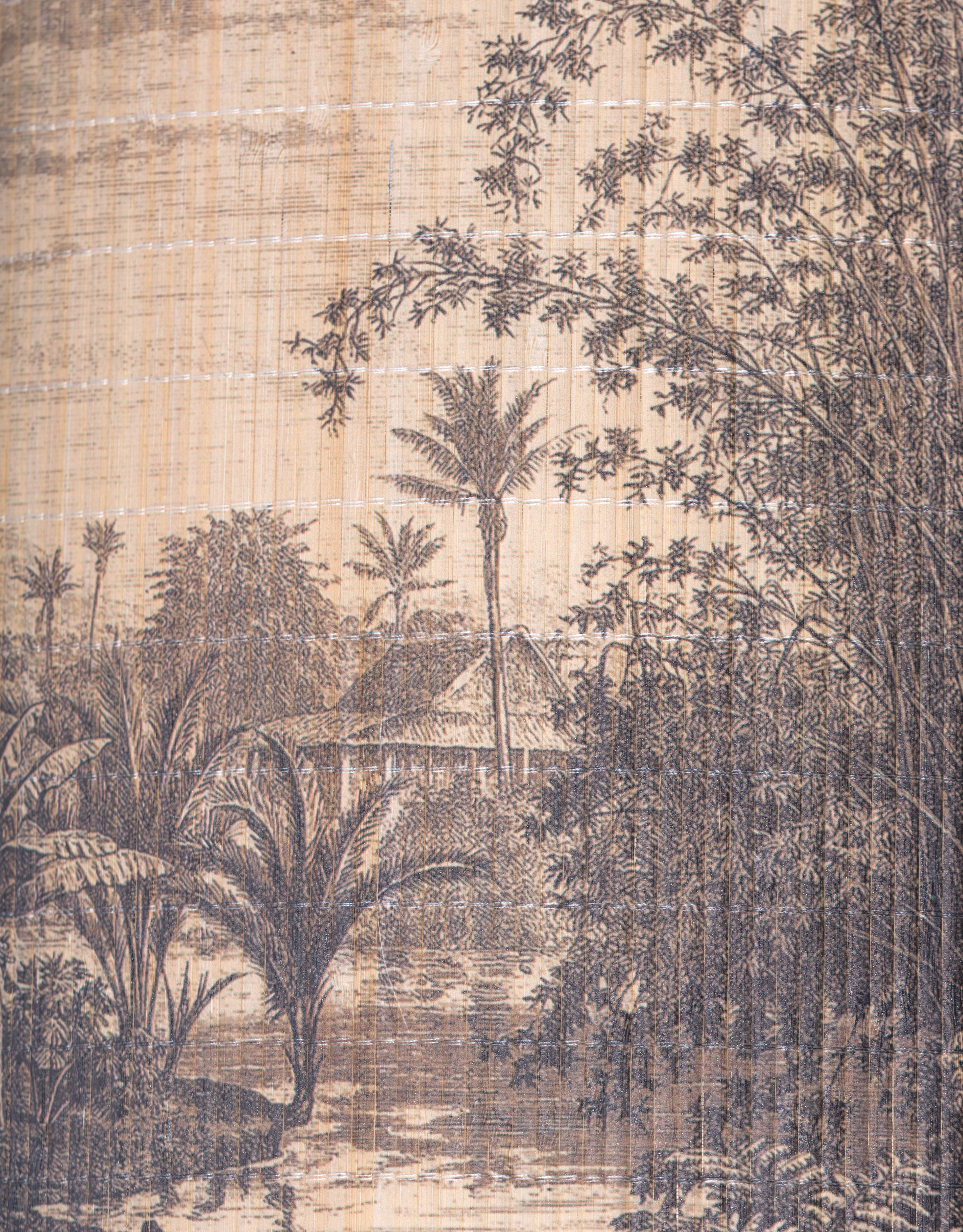 Tropical Scene Bamboo Large Shade