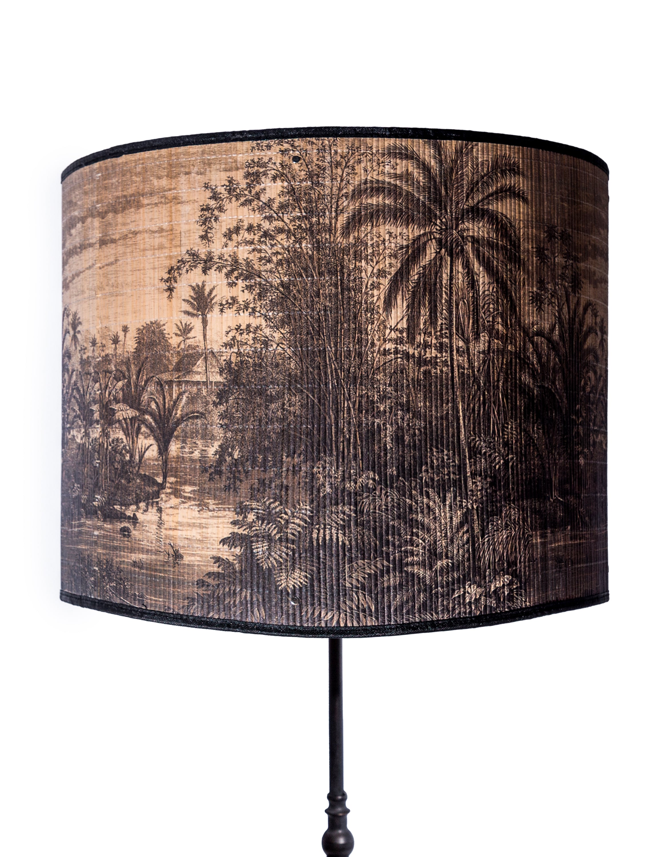 Tropical Scene Bamboo Large Shade