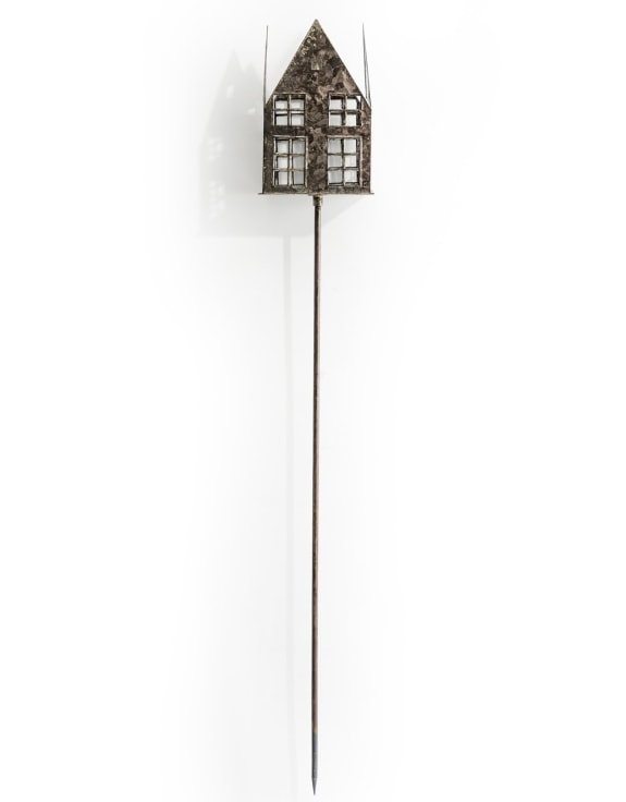 Rustic Metal House Garden Light Holder