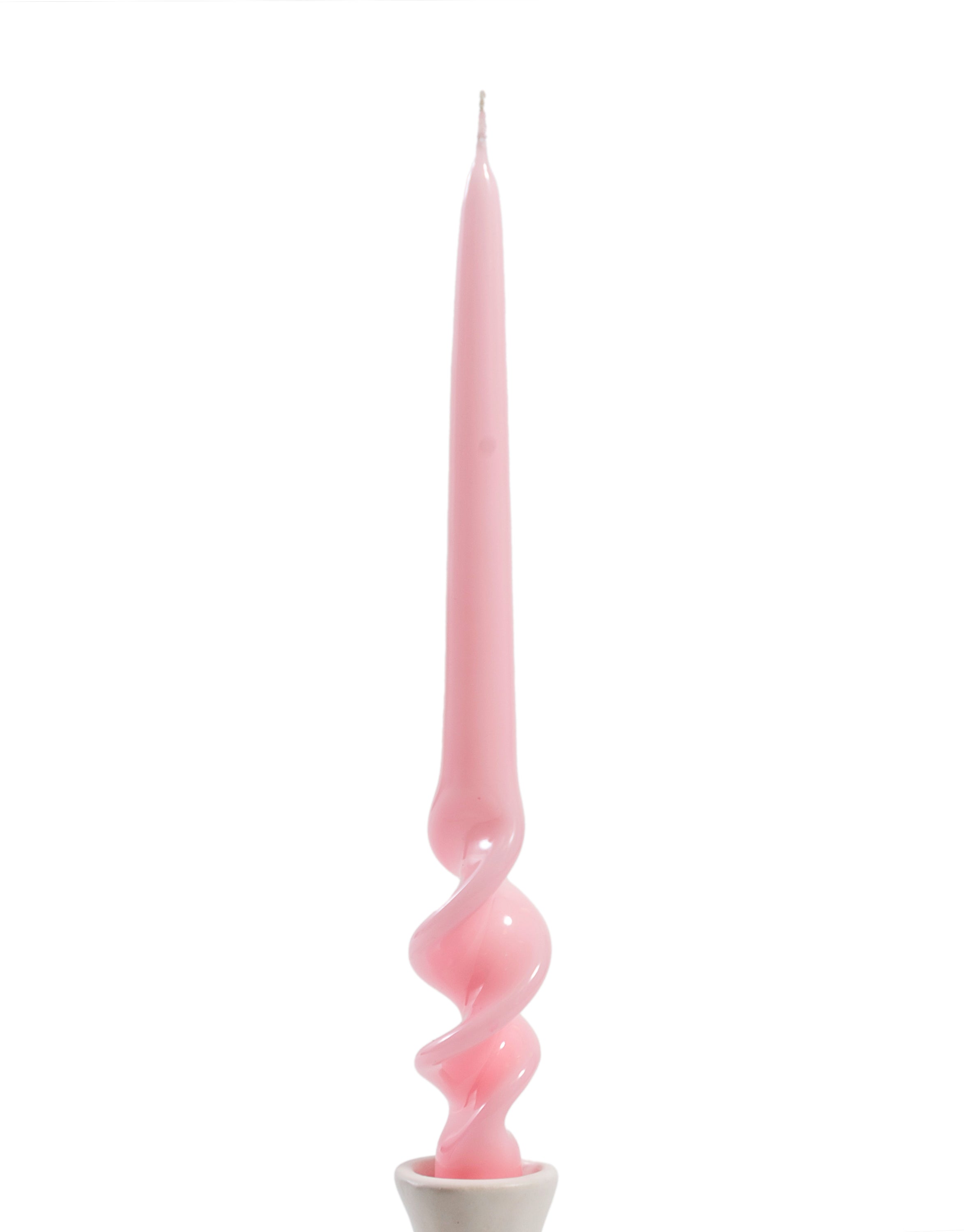Set of 8 Handmade Gloss Rose Pink Candles